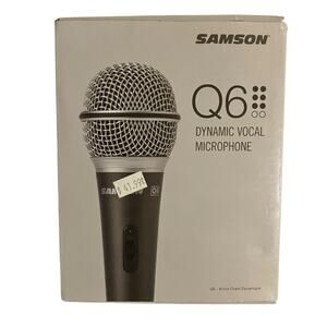 Samson Q6 Dynamic Vocal Microphone — Excellent Condition, Boxed, Ready to Use